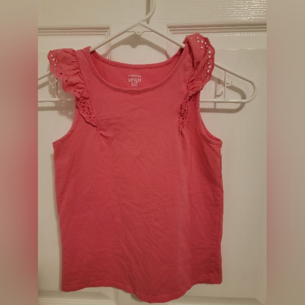 - Jumping Beans Flutter Sleeve Tank Top Girls Size 10 Bright Pink …